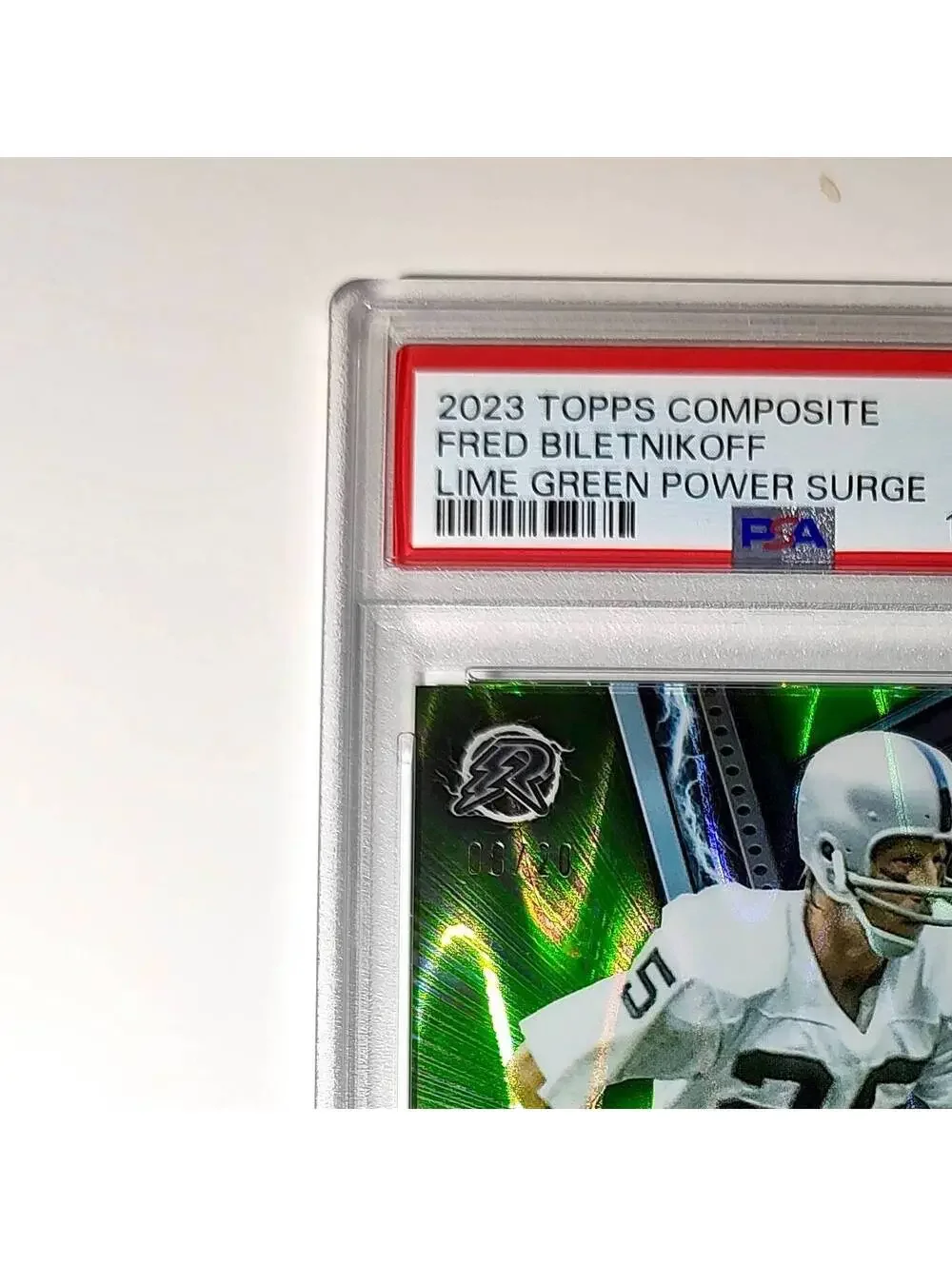 Fred Bilentnikoff 2023 Topps Resurgence 08/20 Lime Green Power Surge #81 PSA 10
